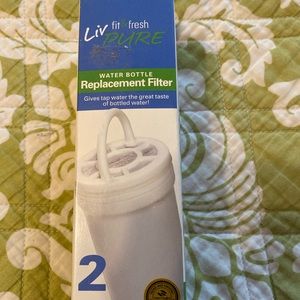 Fit & Fresh Water Bottle Replacement Filters LivPure 2 Filters NWB